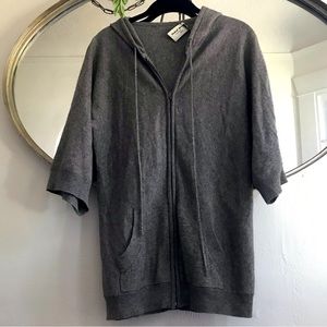Michael stars cashmere blend gray zipper jacket